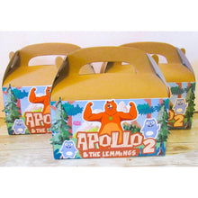 Load image into Gallery viewer, Grizzly and the Lemmings Treat Box Gable Box Party Favor Box
