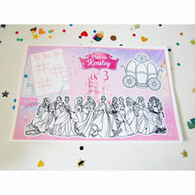 Load image into Gallery viewer, Princess Party Placemat for Kids party, Table decoration