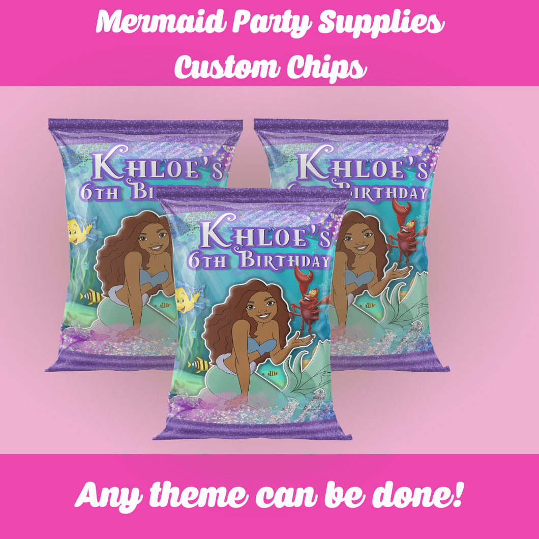 Little Mermaid Custom Potato Chips