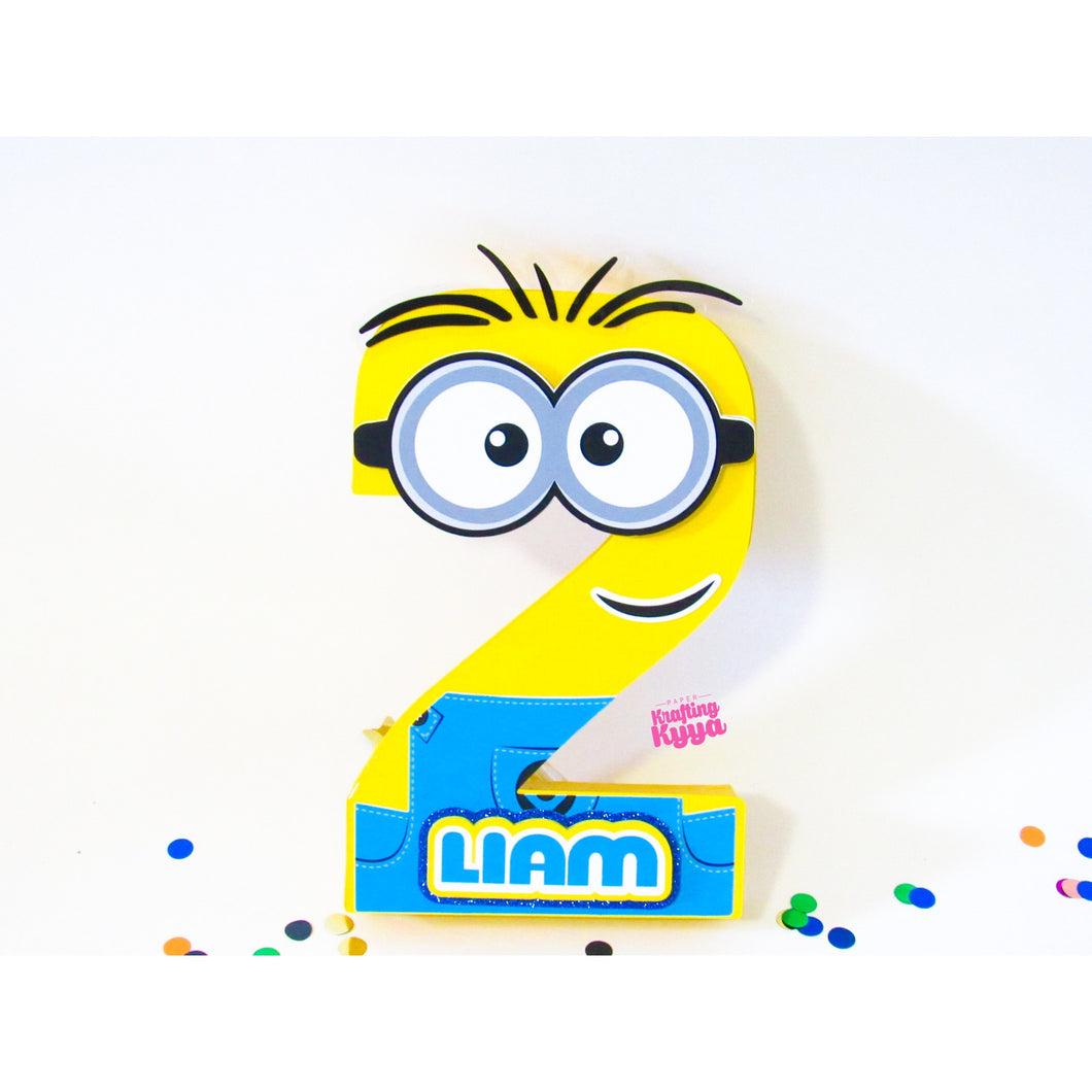Minions 3D Letters or 3D Number Paper Mache