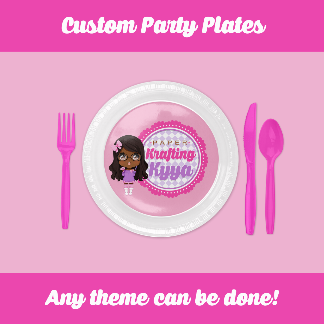 Custom Party Plates And Cutlery Sets PaperKraftingKyya Custom party plates and cutlery sets paperkraftingkyya