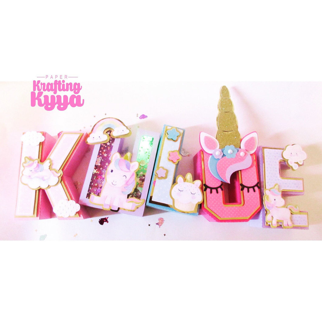 Unicorn 3D Letters