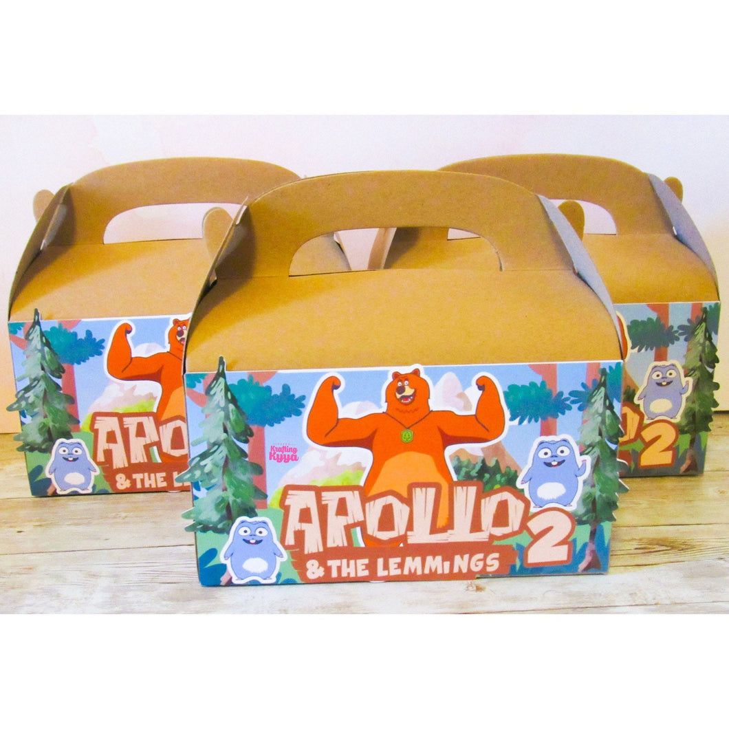 Grizzly and the Lemmings Treat Box Gable Box Party Favor Box
